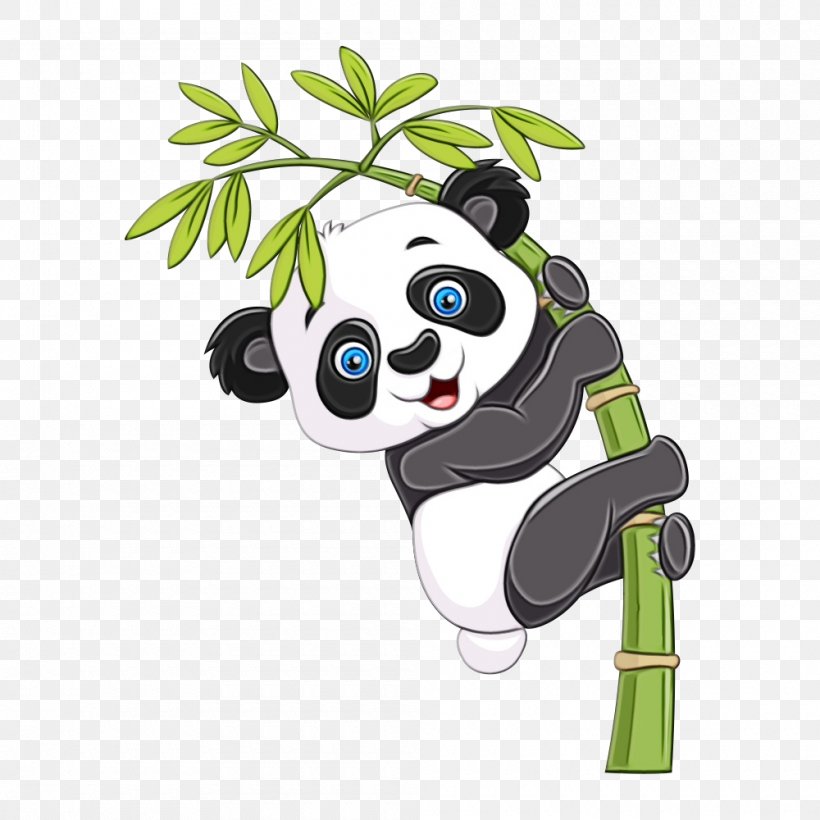 Bamboo Background, PNG, 1000x1000px, Watercolor, Animation, Bamboo, Bear, Cartoon Download Free