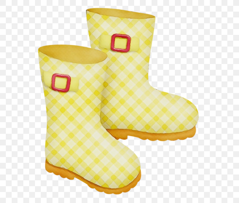 Shoe Yellow Boot Rain, PNG, 600x698px, Watercolor, Boot, Paint, Rain, Shoe Download Free