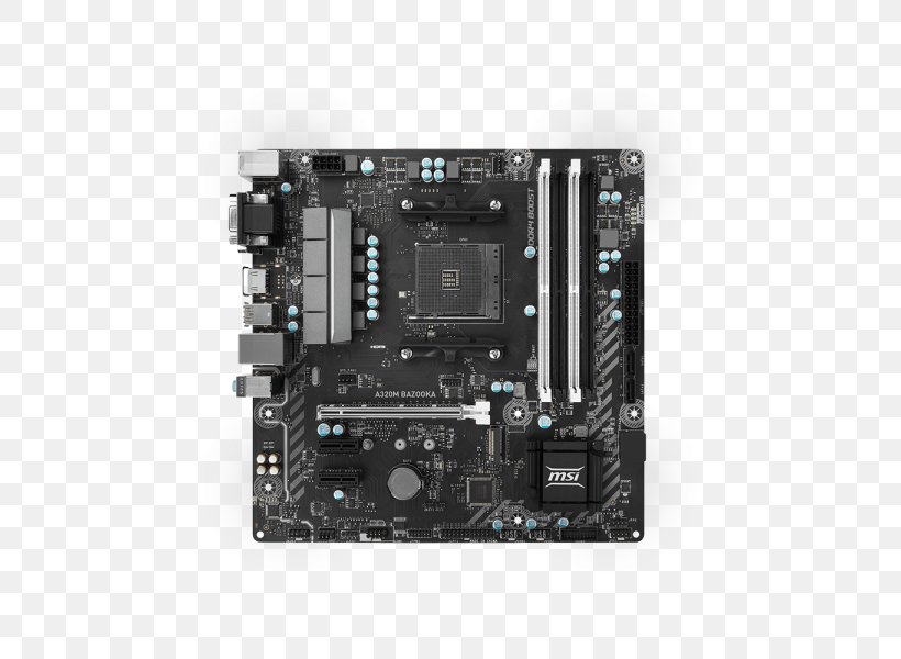 Socket AM4 MSI A320M AM4 AMD A320 Micro ATX Motherboards MSI A320M AM4 AMD A320 Micro ATX Motherboards MicroATX, PNG, 600x600px, Socket Am4, Atx, Computer Component, Computer Hardware, Cpu Download Free