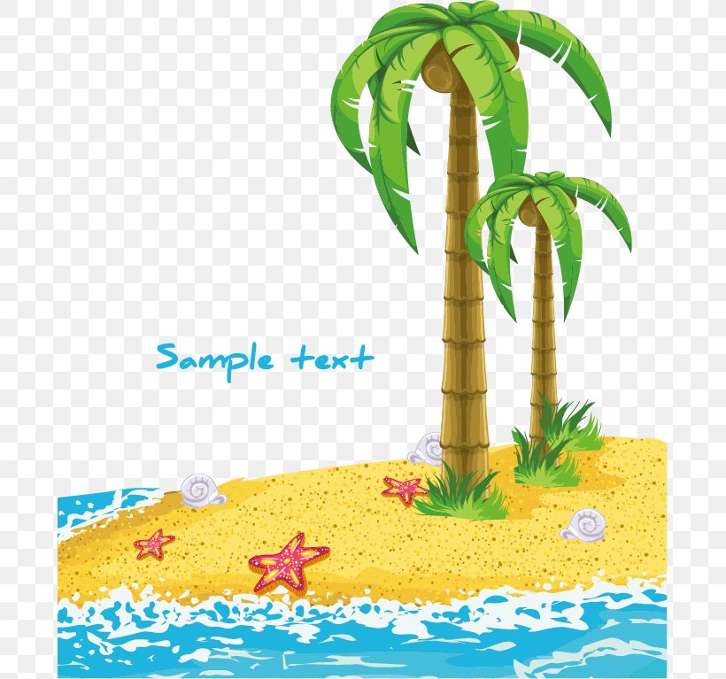 Tree Euclidean Vector Illustration, PNG, 689x767px, Tree, Art, Coconut, Flora, Grass Download Free