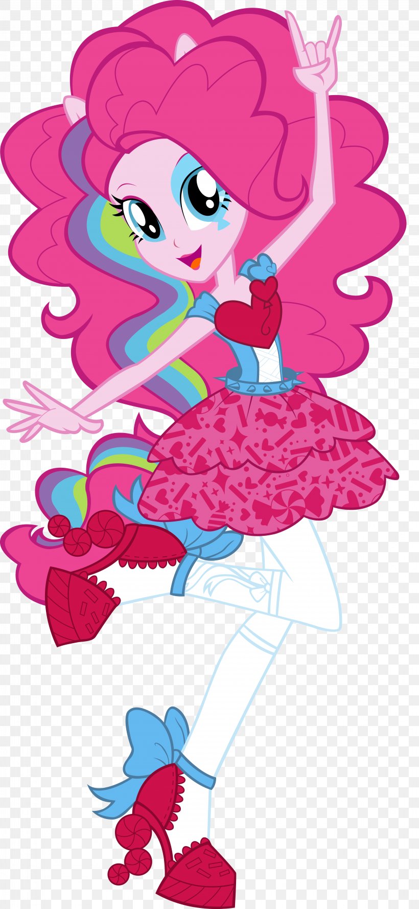 Pinkie Pie Rainbow Dash Twilight Sparkle Rarity Pony, PNG, 4462x9678px, Watercolor, Cartoon, Flower, Frame, Heart Download Free