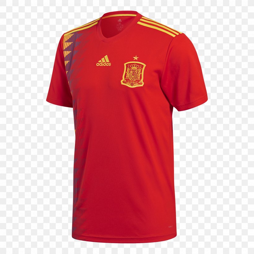 T-shirt Jersey Spain National Football Team Adidas, PNG, 2000x2000px, Tshirt, Active Shirt, Adidas, Clothing, Jersey Download Free