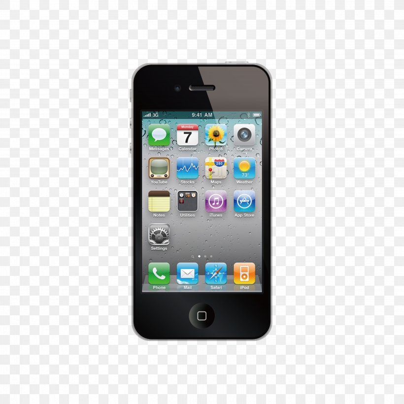 IPhone 4S Feature Phone Smartphone Mobile Phone Accessories, PNG, 4675x4675px, Iphone 4, Blue, Cellular Network, Communication Device, Electronic Device Download Free