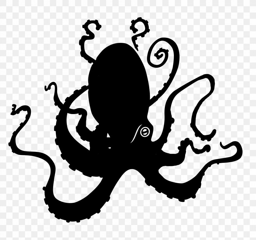 Octopus Watercolor Painting Silhouette Creativity Clip Art, PNG, 6298x5906px, Octopus, Artwork, Black And White, Cephalopod, Creativity Download Free