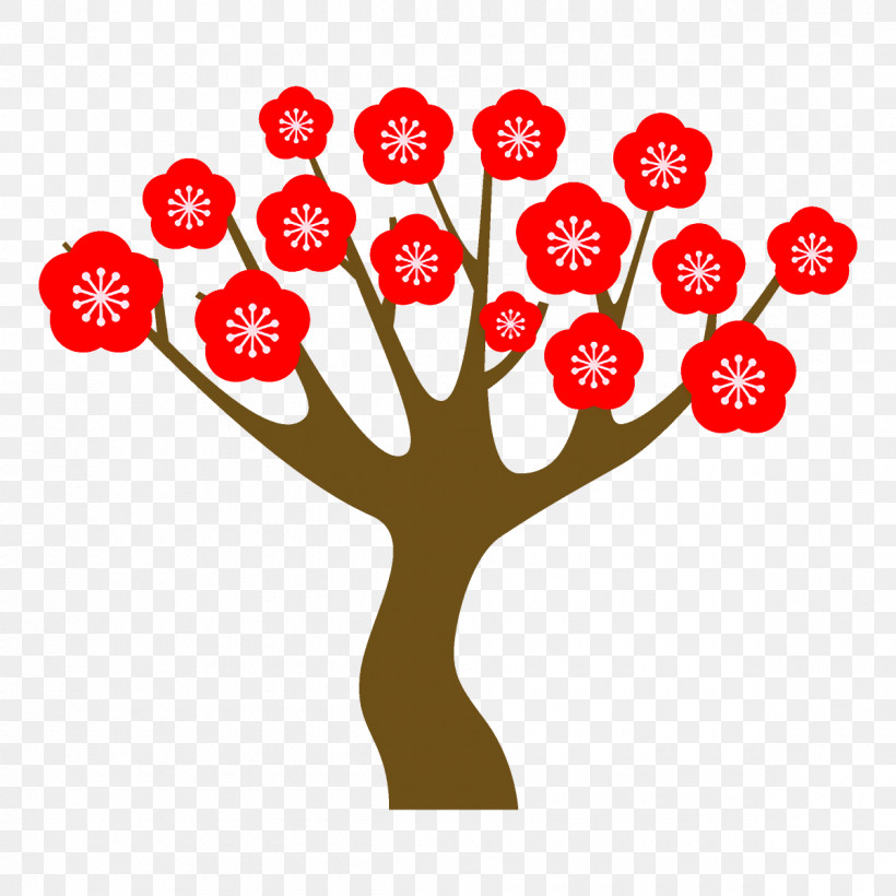 Plum Tree Plum Winter Flower, PNG, 1200x1200px, Plum Tree, Branch, Cut Flowers, Flower, Heart Download Free