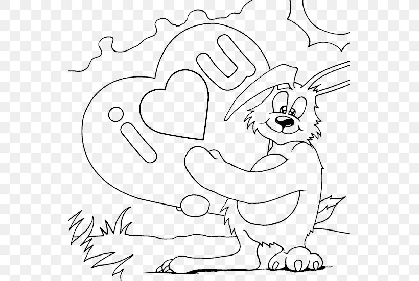 Coloring Book Rabbit Adult Black And White, PNG, 551x551px, Watercolor, Cartoon, Flower, Frame, Heart Download Free