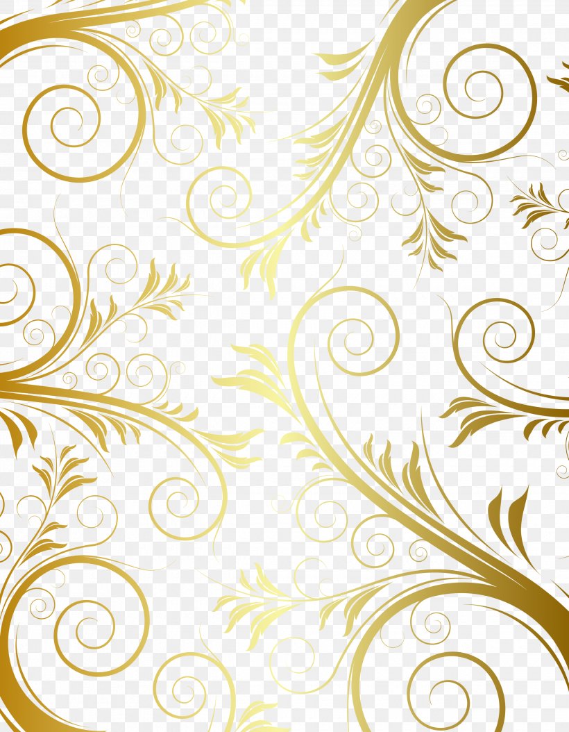 Floral Design Gold Pattern, PNG, 2480x3189px, Floral Design, Designer ...