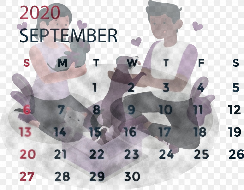 September 2020 Calendar September 2020 Printable Calendar, PNG, 3000x2336px, September 2020 Calendar, Behavior, Biology, Human, Meter Download Free