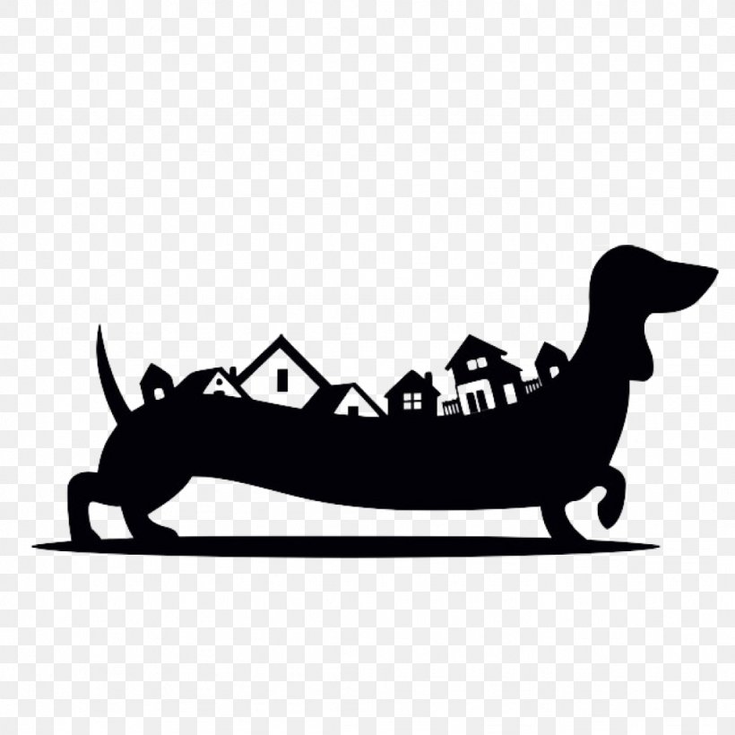 Dachshund Basset Hound Hot Dog Chihuahua Puppy, PNG, 1024x1024px, Dachshund, Basset Hound, Black And White, Bloodhound, Carnivoran Download Free
