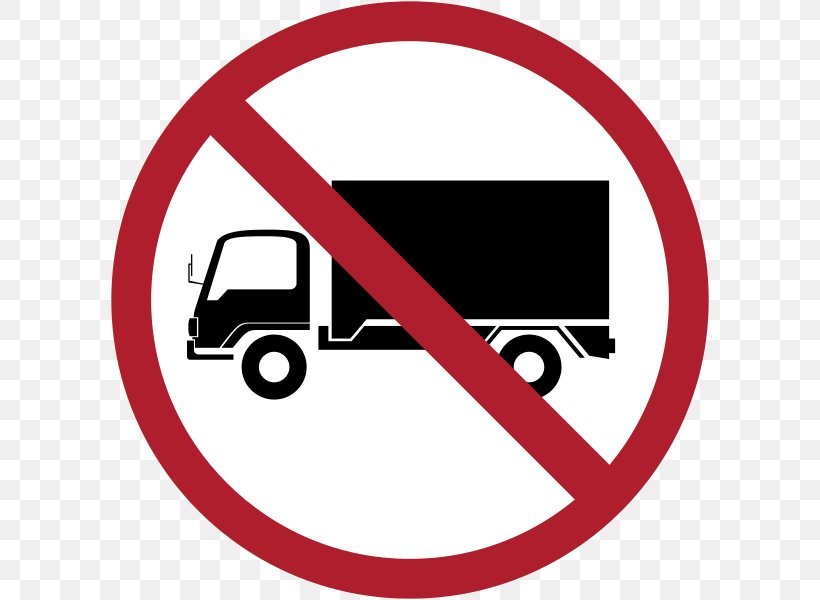 Prohibitory Traffic Sign Truck Vehicle Road, PNG, 600x600px, Traffic Sign, Area, Brand, Driving, Logo Download Free