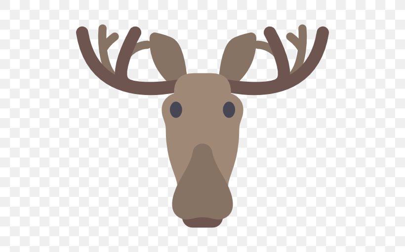 Reindeer Moose Clip Art, PNG, 512x512px, Reindeer, Antler, Deer, Head, Horn Download Free