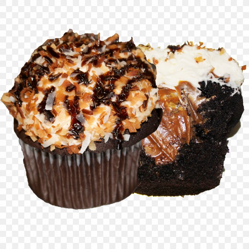 Cupcake German Chocolate Cake Chocolate Brownie Muffin Praline, PNG, 1024x1024px, Cupcake, Baking, Buttercream, Cake, Chocolate Download Free