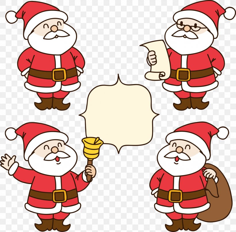 Santa Claus Christmas Ornament Clip Art, PNG, 1859x1828px, Santa Claus, Area, Art, Artwork, Christmas Download Free