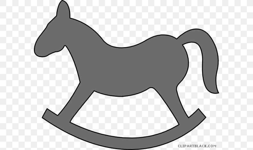 Rocking Horse Clip Art Toy Image, PNG, 600x487px, Horse, Black, Black And White, Bridle, Carnivoran Download Free
