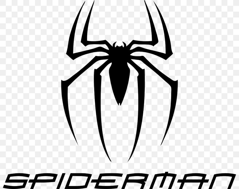 Spider-Man Logo Comics Film, PNG, 800x649px, Spiderman, Area, Artwork, Black And White, Cartoon Download Free