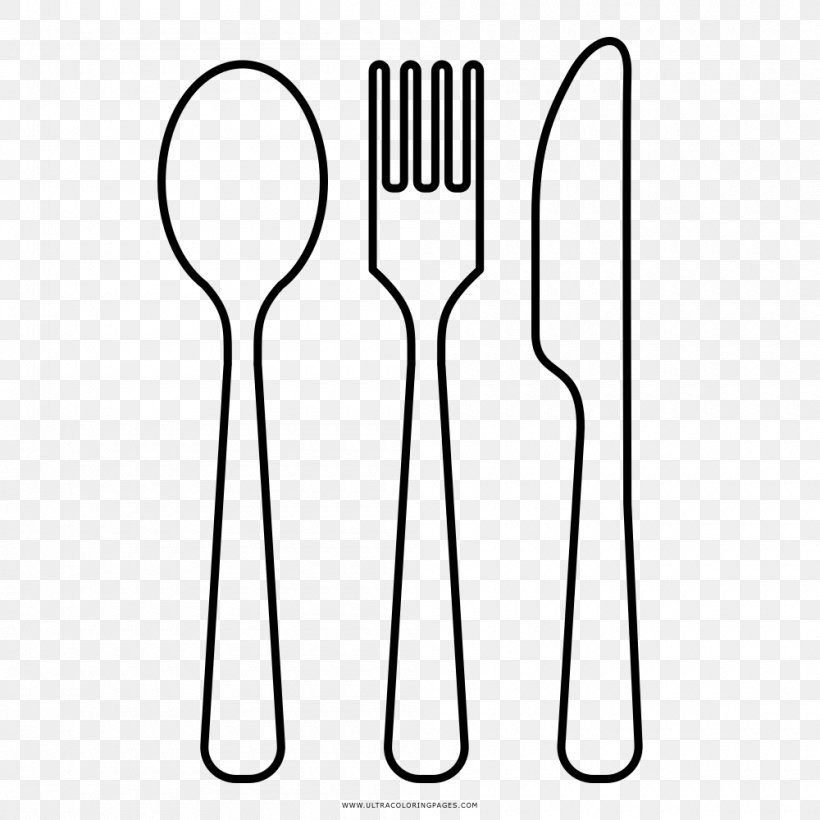 Cutlery Drawing Knife, PNG, 1000x1000px, Cutlery, Black And White, Coloring Book, Drawing, Fork Download Free