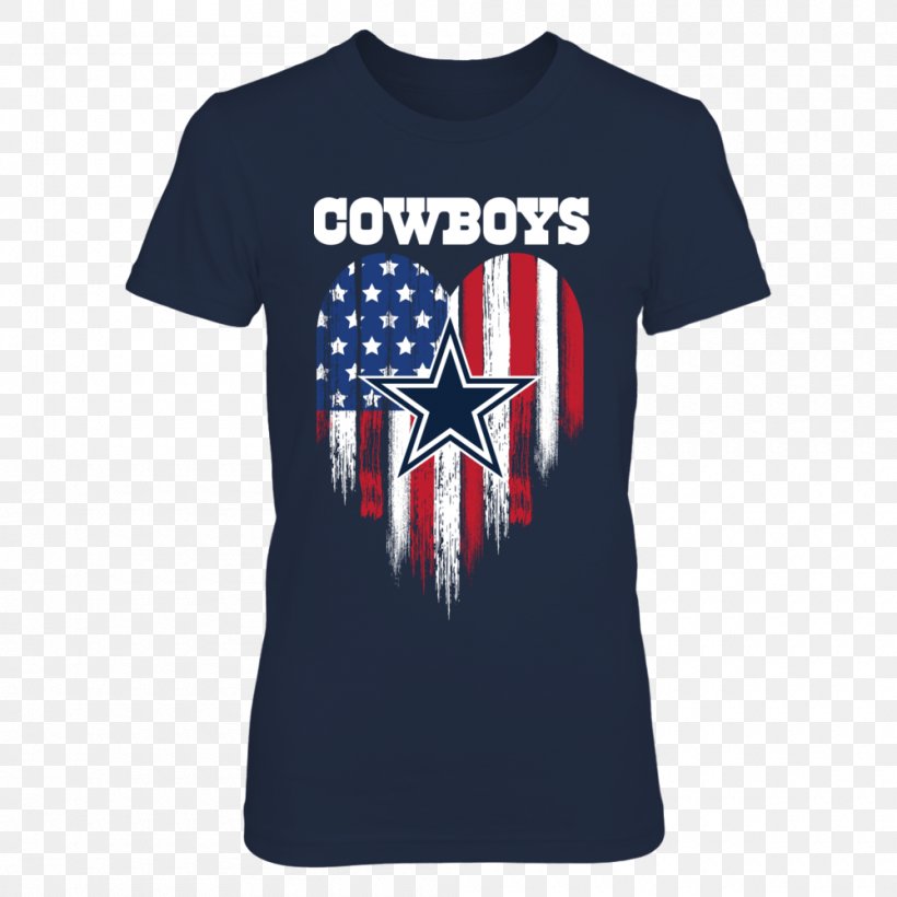 Dallas Cowboys T-shirt NFL American Football Oakland Raiders, PNG, 1000x1000px, Dallas Cowboys, Active Shirt, American Football, Blue, Brand Download Free