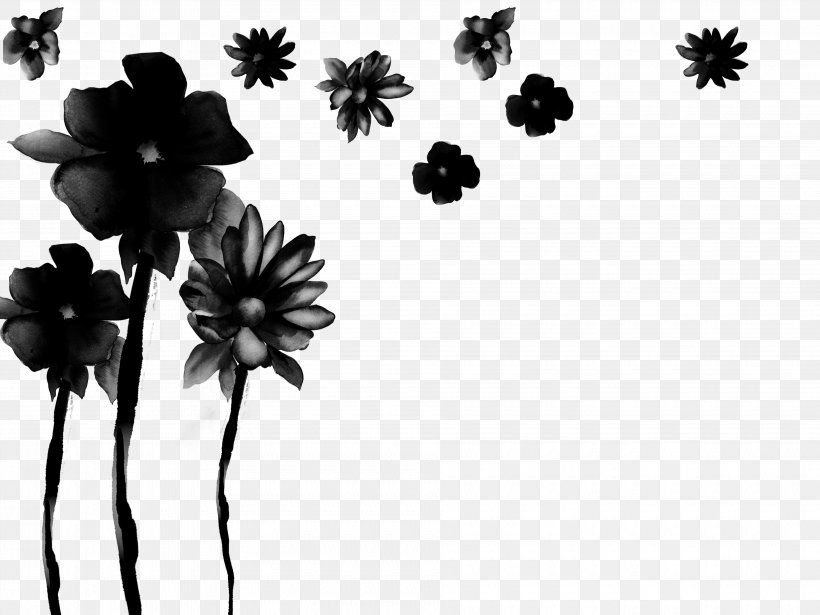 Desktop Wallpaper Computer Line Font Silhouette, PNG, 3780x2835px, Computer, Anemone, Black M, Blackandwhite, Blackeyed Susan Download Free