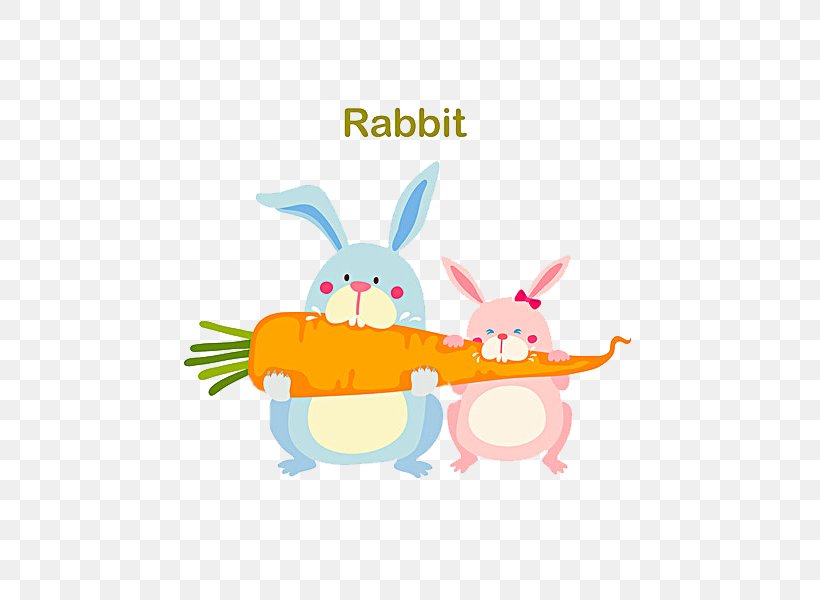 Easter Bunny Rabbit Carrot, PNG, 600x600px, Easter Bunny, Art, Carrot, Cartoon, Easter Download Free