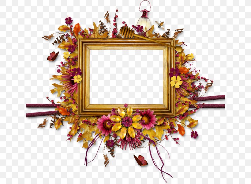 Picture Frame Digital Photo Frame Clip Art, PNG, 650x600px, Picture Frame, Autumn, Decor, Digital Photo Frame, Drawing Download Free