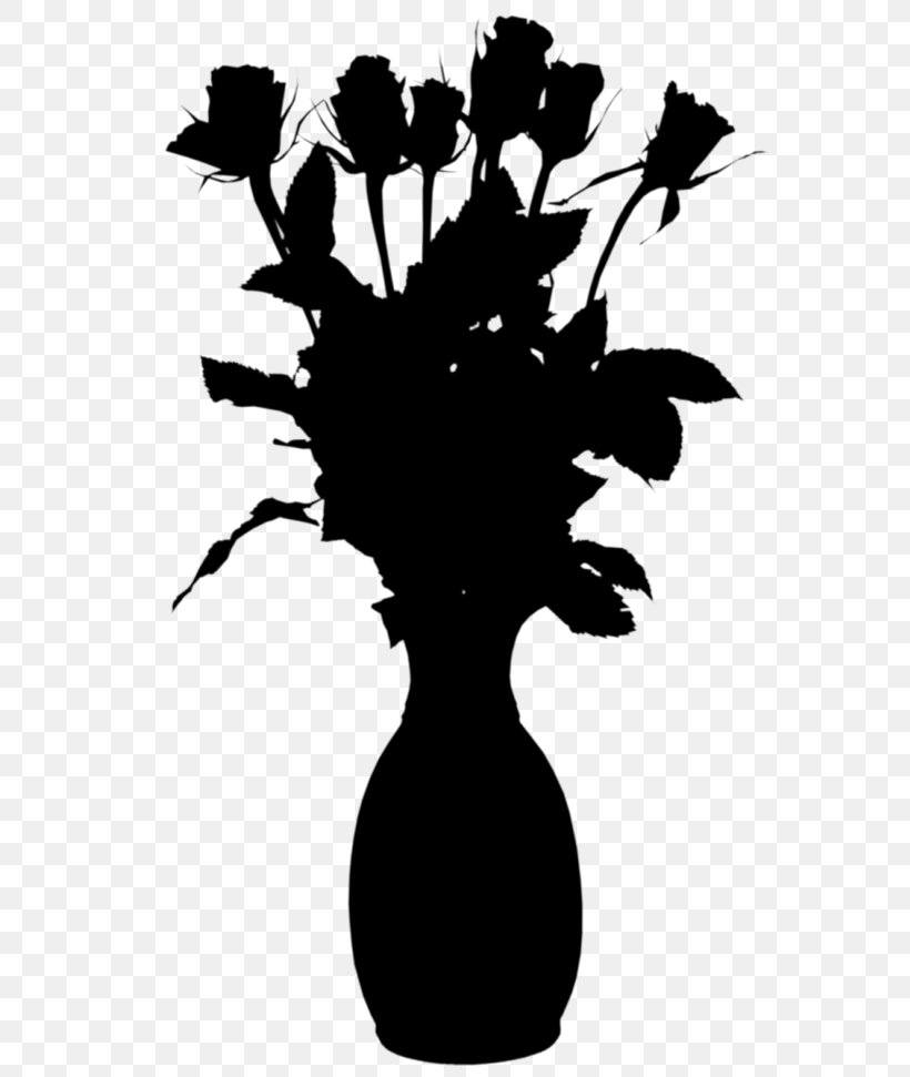 Flowering Plant Silhouette Font Leaf, PNG, 575x971px, Flower, Blackandwhite, Botany, Flowering Plant, Leaf Download Free