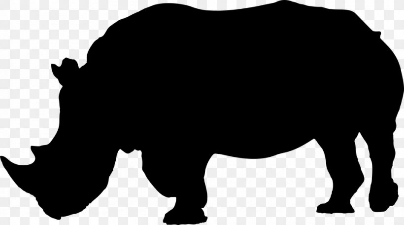 Black Rhinoceros Hippopotamus Clip Art, PNG, 960x535px, Rhinoceros, Black, Black And White, Black Rhinoceros, Cattle Like Mammal Download Free
