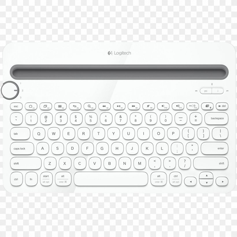 Computer Keyboard Computer Mouse Logitech Multi-Device K480 Wireless Keyboard, PNG, 1000x1000px, Computer Keyboard, Bluetooth, Brand, Computer, Computer Accessory Download Free