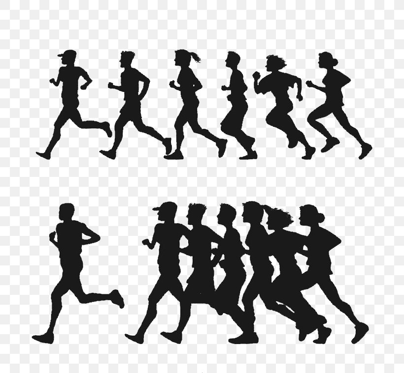clipart of running people