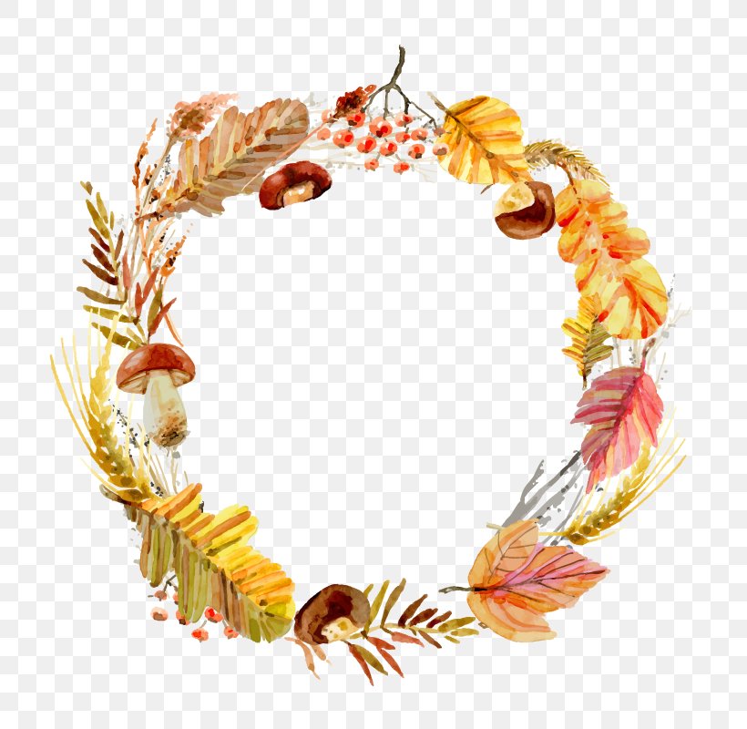 Wreath Leaf, PNG, 800x800px, Autumn, Crown, Decor, Flower, Leaf Download Free