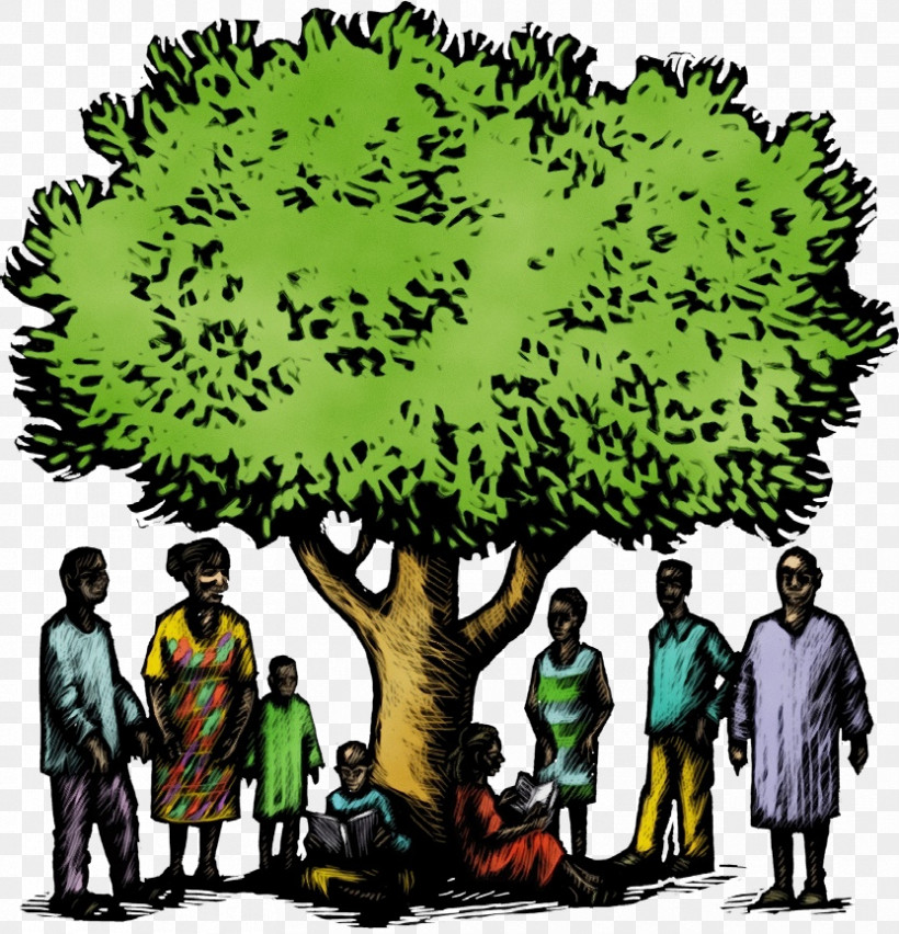 Tree Meter Cartoon Behavior Human, PNG, 832x865px, Watercolor, Behavior, Biology, Cartoon, Human Download Free