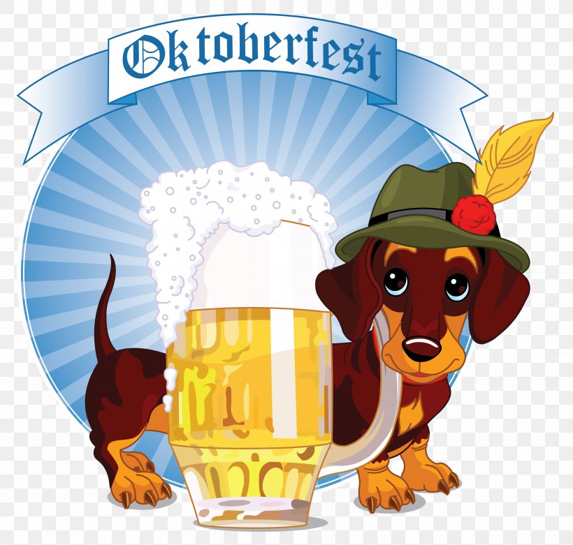 Dachshund Oktoberfest Stock Illustration Illustration, PNG, 6562x6257px, Dachshund, Beer, Carnivoran, Cartoon, Clip Art Download Free