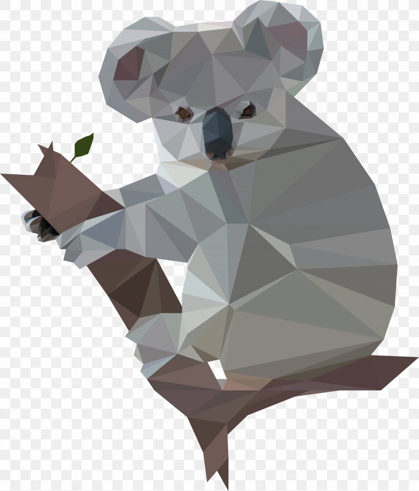 Koala Polygon Marsupial Animal Art, PNG, 5469x6416px, Koala, Animal, Art, Bear, Carnivoran Download Free