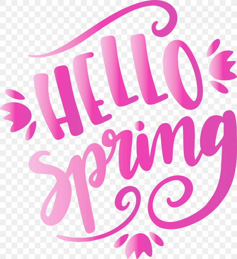 Hello Spring Spring, PNG, 2741x3000px, Hello Spring, Logo, Magenta, Pink, Spring Download Free