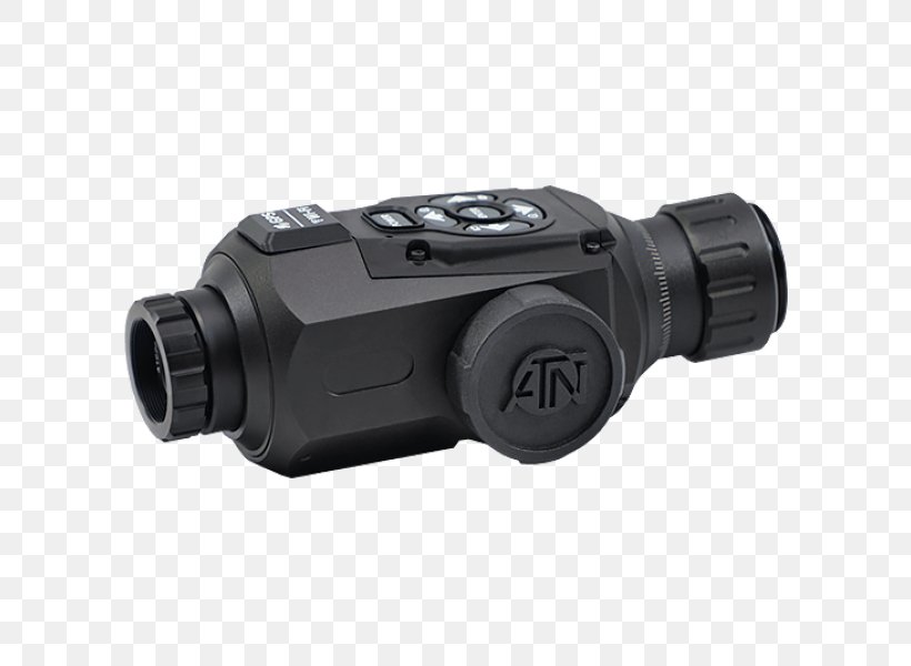 Monocular Binoculars Optics American Technologies Network Corporation Thermal Weapon Sight, PNG, 600x600px, Monocular, Atn Binoxhd 416x, Binoculars, Camera Lens, Digital Camera Download Free