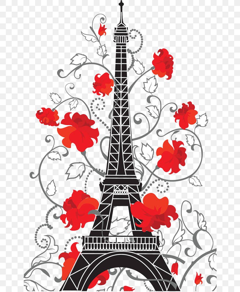 Eiffel Tower Stock Illustration Clip Art, PNG, 660x1000px, Eiffel Tower, Art, Black And White, Drawing, Flora Download Free