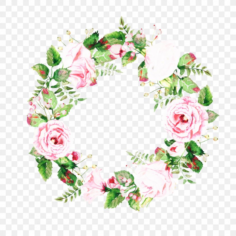 Garden Roses Wreath Cut Flowers Floral Design, PNG, 1024x1024px, Garden Roses, Artificial Flower, Christmas Decoration, Cut Flowers, Floral Design Download Free