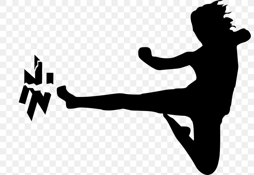 Karate Martial Arts Flying Kick Clip Art, PNG, 800x567px, Karate, Arm, Black And White, Black Belt, Finger Download Free