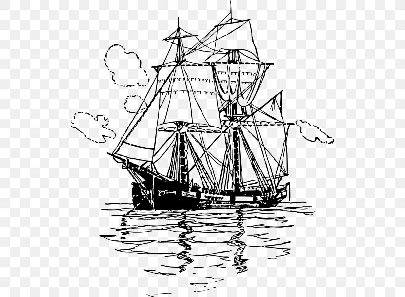 Sailing Ship Sailboat, PNG, 534x601px, Sailing Ship, Anchor, Artwork, Baltimore Clipper, Barque Download Free