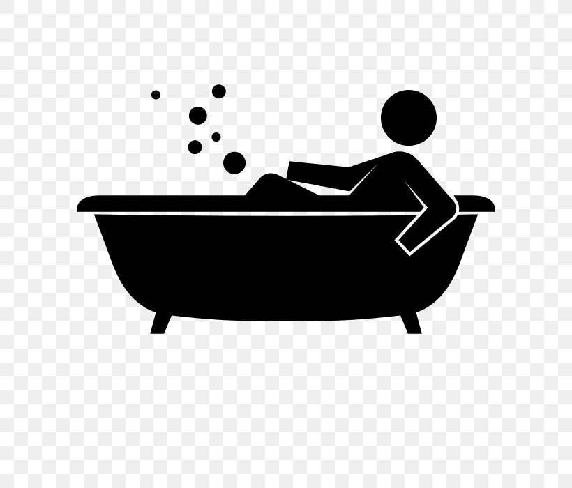 Hot Tub Bathtub Bathroom Toilet, PNG, 700x700px, Hot Tub, Bathroom, Bathtub, Black And White, Furniture Download Free