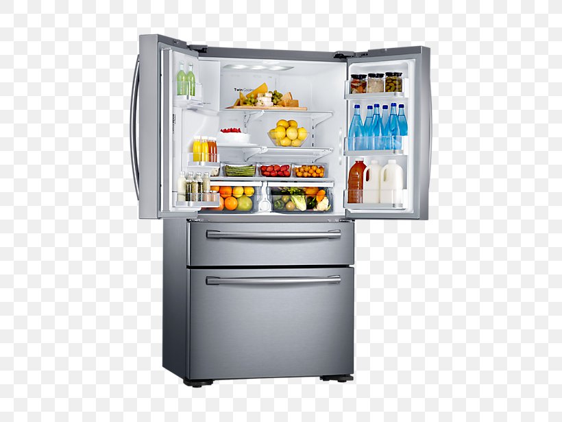 Refrigerator Freezers Samsung RF24H Samsung RF24FSEDB, PNG, 802x615px, Refrigerator, Autodefrost, Door, Drawer, Freezers Download Free