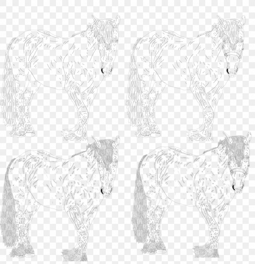 Ford Mustang Mane Pack Animal Sketch, PNG, 1024x1061px, Mustang, Animal Figure, Artwork, Black And White, Carnivora Download Free