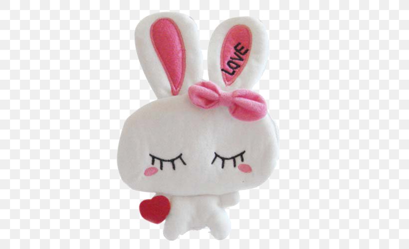 Rabbit Stuffed Toy Plush, PNG, 500x500px, Rabbit, Baidu Tieba, Cartoon, Designer, Heart Download Free