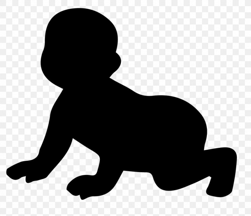 Crawling Silhouette Infant Child, PNG, 928x800px, Crawling, Black, Black And White, Carnivoran, Child Download Free