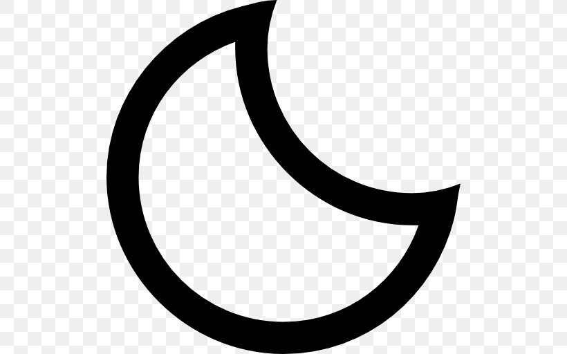 Crescent Moon Lunar Phase Symbol, PNG, 512x512px, Crescent, Black And White, Disk, Lunar Phase, Meteorology Download Free