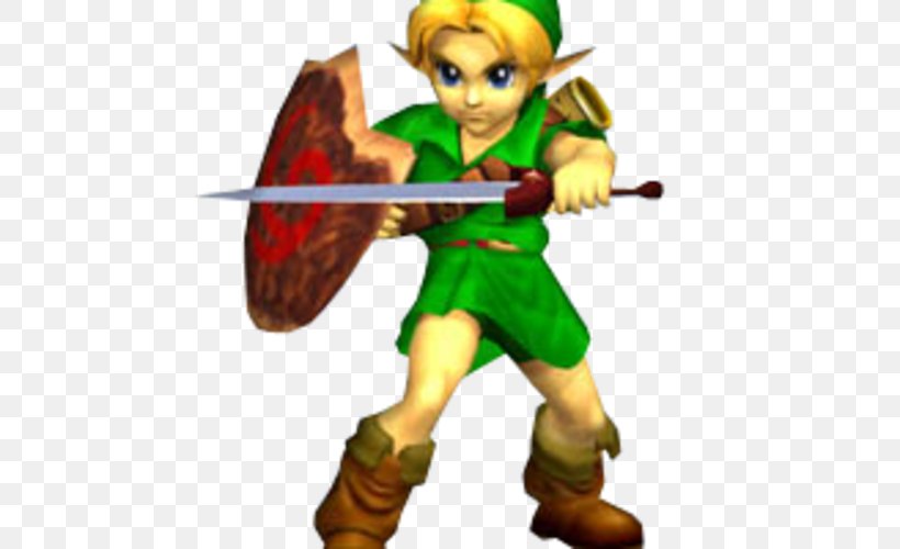 The Legend Of Zelda: Ocarina Of Time Link Super Smash Bros. Brawl Super Smash Bros. Melee The Legend Of Zelda: Majora's Mask, PNG, 500x500px, Legend Of Zelda Ocarina Of Time, Action Figure, Cold Weapon, Fictional Character, Figurine Download Free