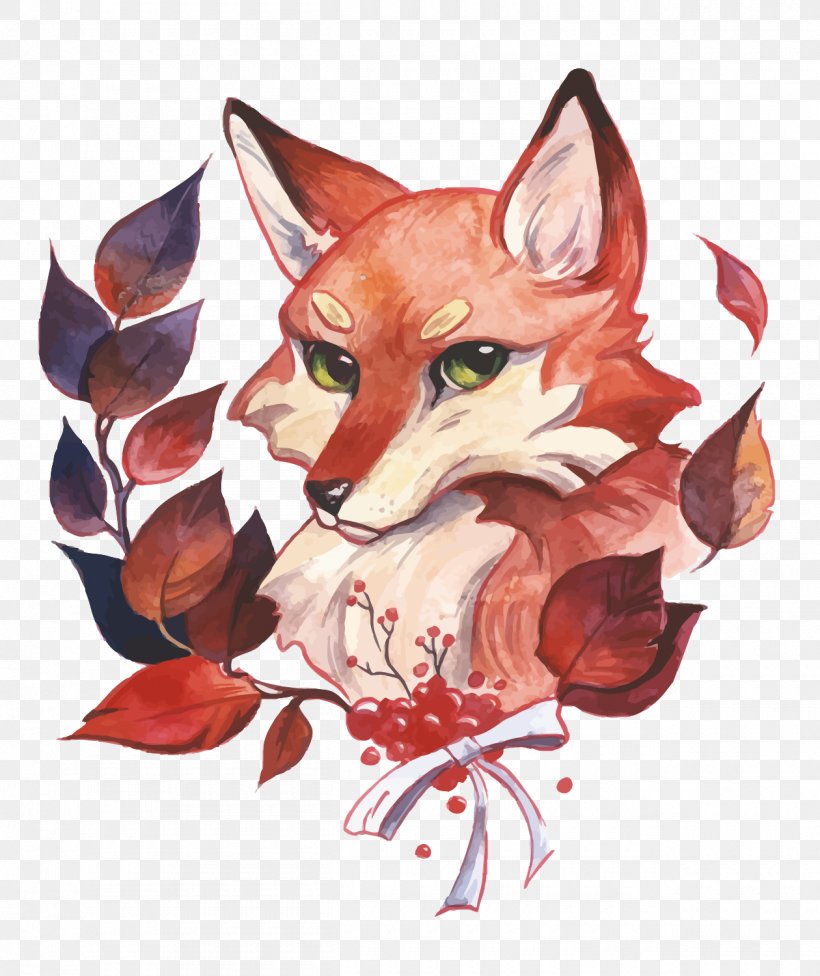 Watercolor Painting Fox, PNG, 1260x1500px, Watercolor Painting, Art, Carnivoran, Cartoon, Deviantart Download Free