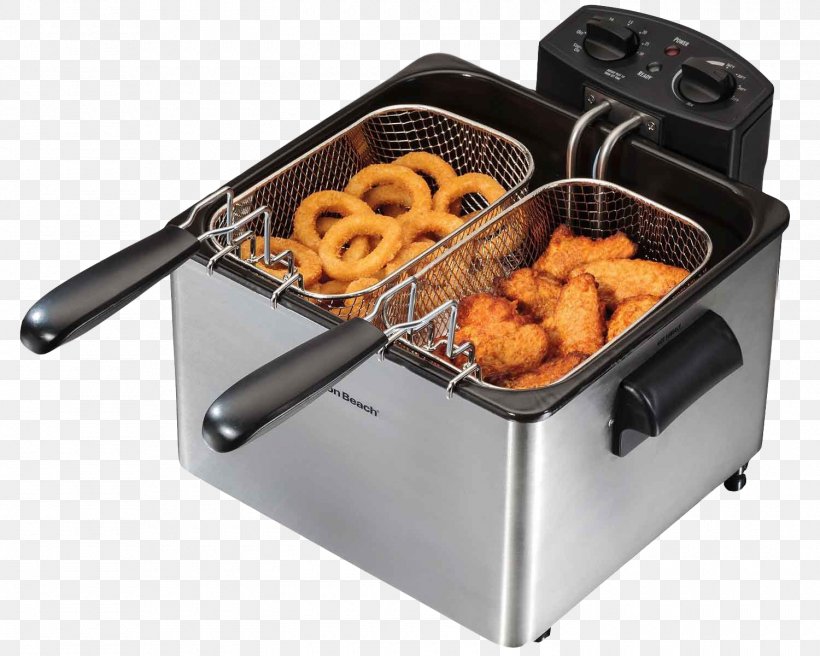 Deep Fryer Hamilton Beach Brands Food Small Appliance Cooking, PNG, 1500x1200px, Deep Fryer, Basket, Contact Grill, Cooking, Cookware Accessory Download Free