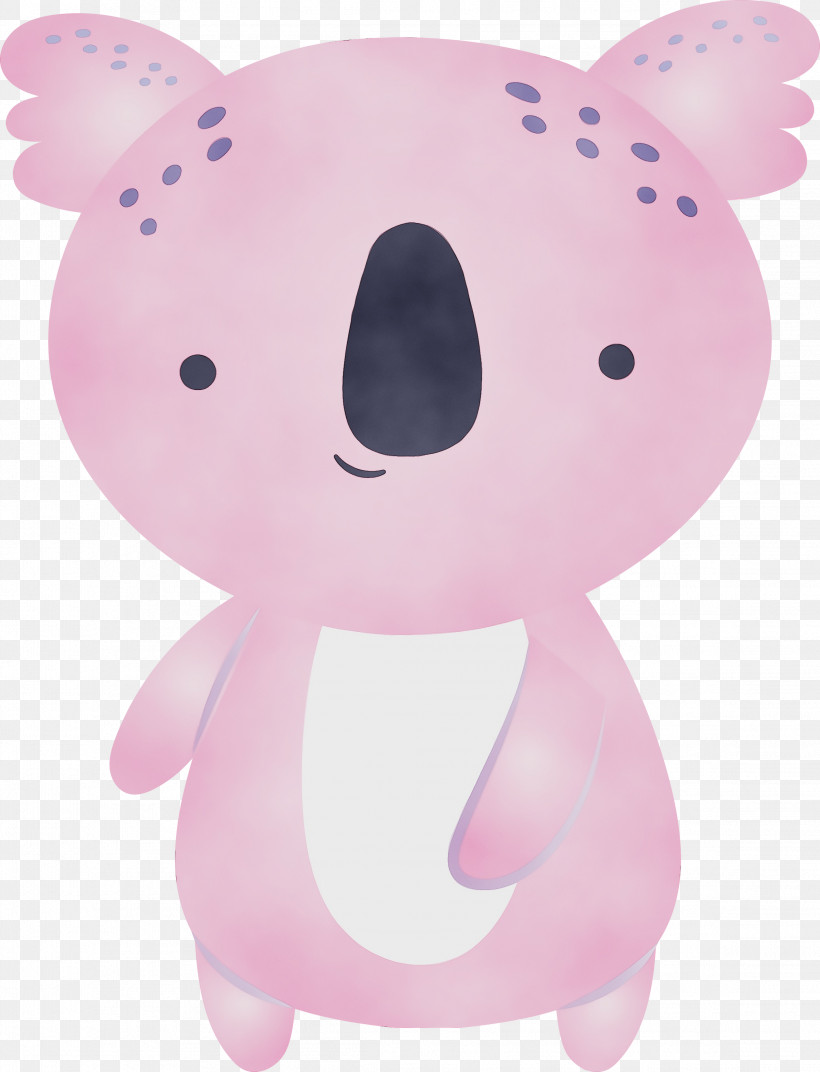 Teddy Bear, PNG, 2292x2999px, Watercolor, Animal Figure, Paint, Pink, Plush Download Free