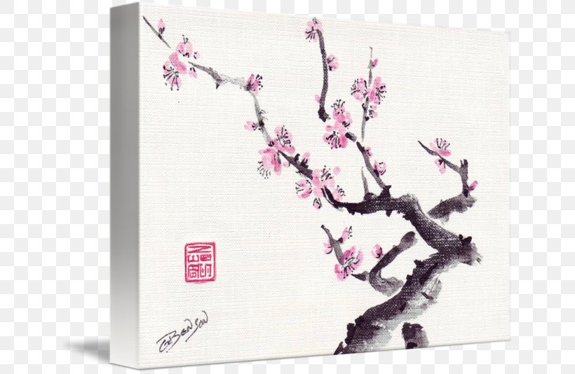 Cherry Blossom Gallery Wrap Canvas Petal, PNG, 650x534px, Cherry Blossom, Art, Blossom, Branch, Canvas Download Free