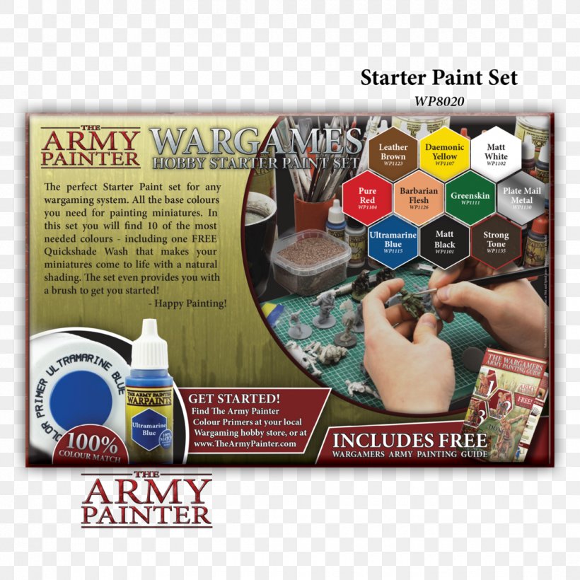 Painting Army Painter Warpaints Starter Paint Set Brush Army Painter Metal / Resin Assembly Kit, PNG, 1080x1080px, Painting, Advertising, Brush, Color, Hobby Download Free